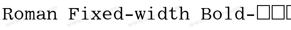 Roman Fixed-width Bold字体转换